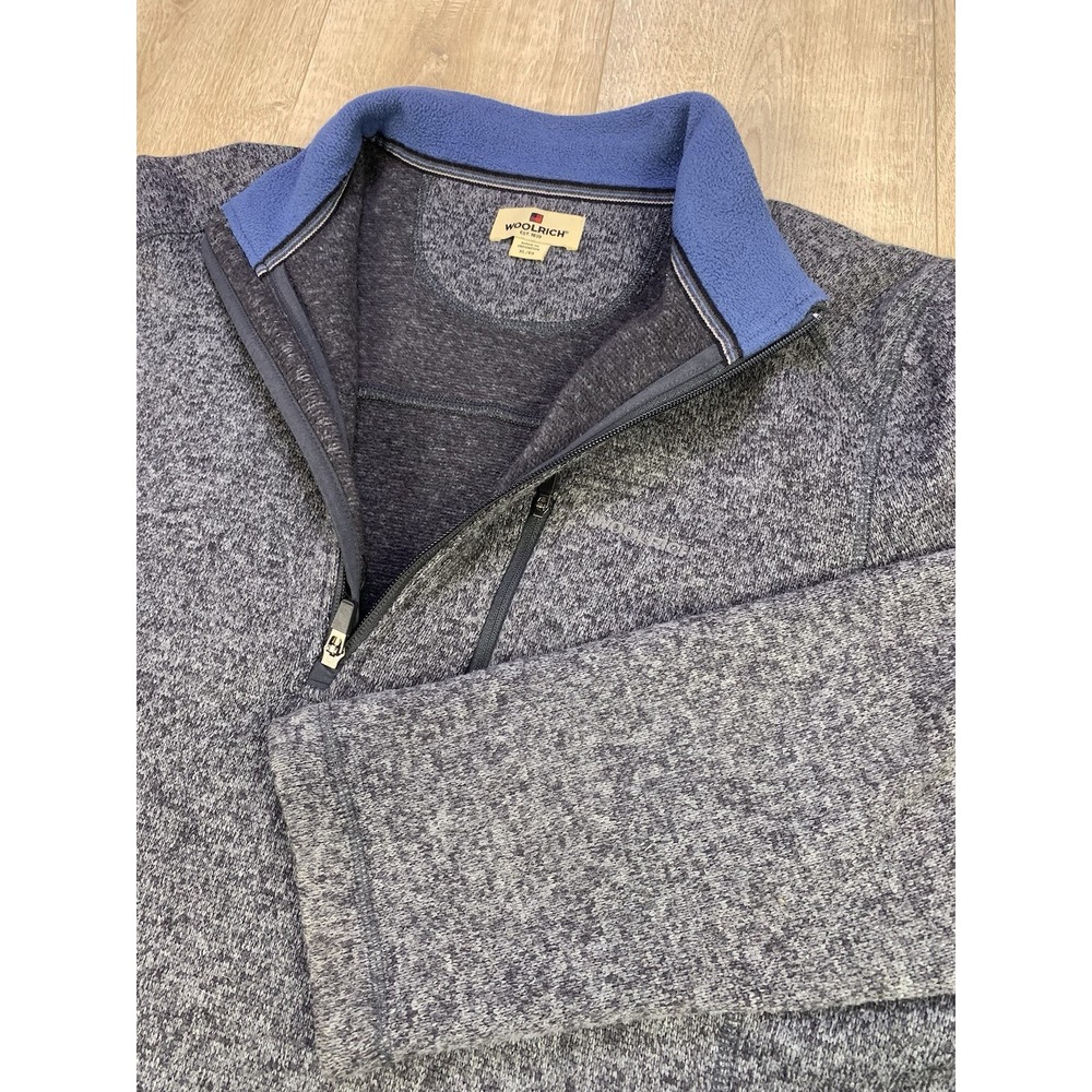 Woolrich Sweater Mens Extra Large Gray 1/4 Zip Long Sleeve Pullover‎ Mock Neck